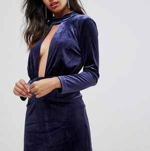 Suede long sleeve mini dress - NWOT